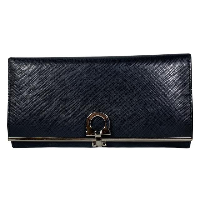 Salvatore Ferragamo フェラガモ ガンチーニ シルバー金具 長財布