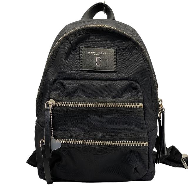 美品 MARC BY MARCJACOBS レザー ロゴ リュックサック 黒 MARC JACOBS マークジェイコブス リュック リュックサック