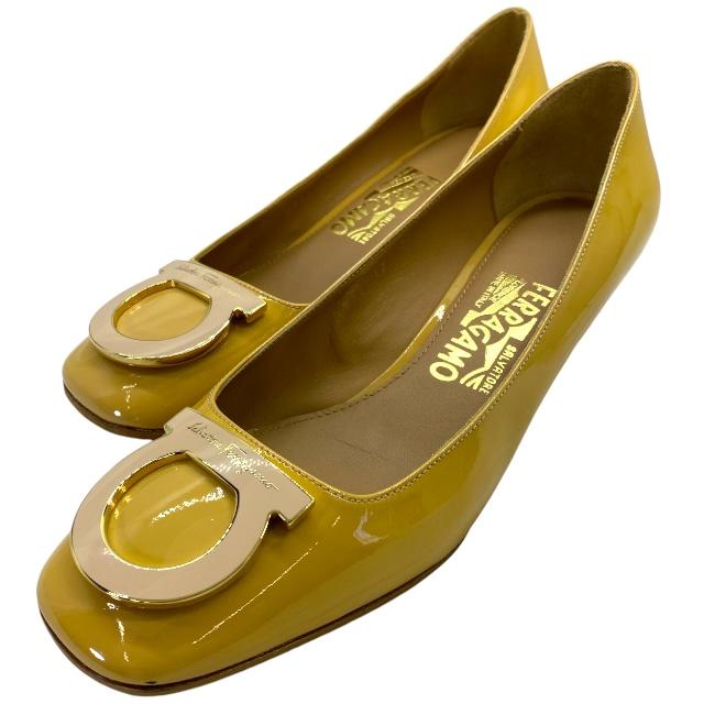 Ferragamo イエロー ハイヒールパンプス Ferragamo イエロー ハイヒールパンプス