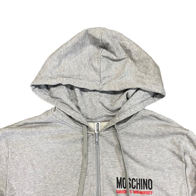 MOSCHINO モスキーノ パーカー フーディ 長袖 アウター ロゴ ジップ 