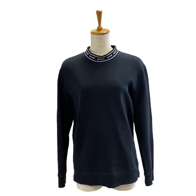 MSGM エムエスジーエム スウェット トップス 長袖 ネックロゴ