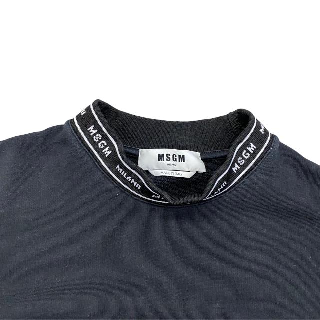 MSGM エムエスジーエム スウェット トップス 長袖 ネックロゴ コットン