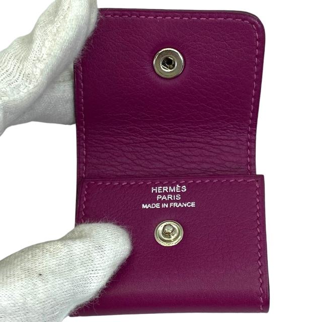 HERMES（エルメス） ポストイットケース 小物 ロゴ レザー パープル