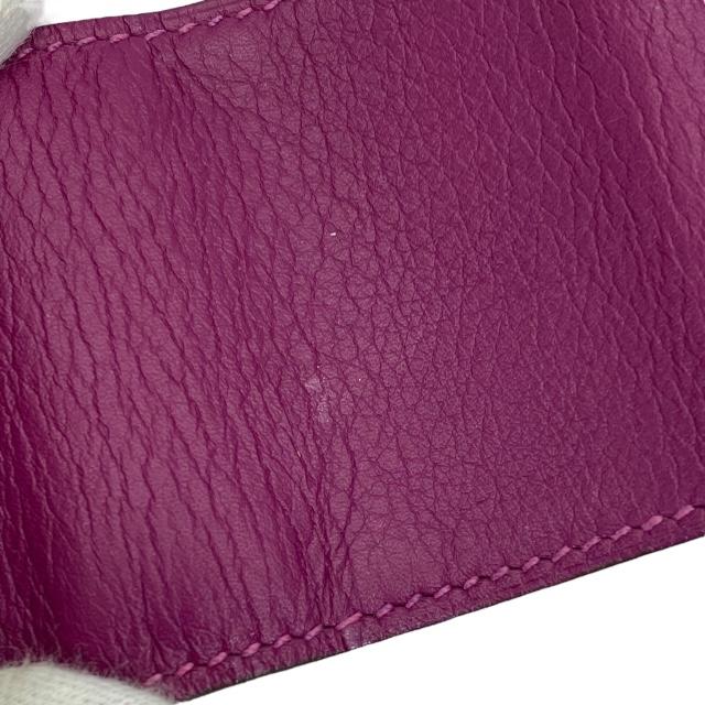 HERMES（エルメス） ポストイットケース 小物 ロゴ レザー パープル