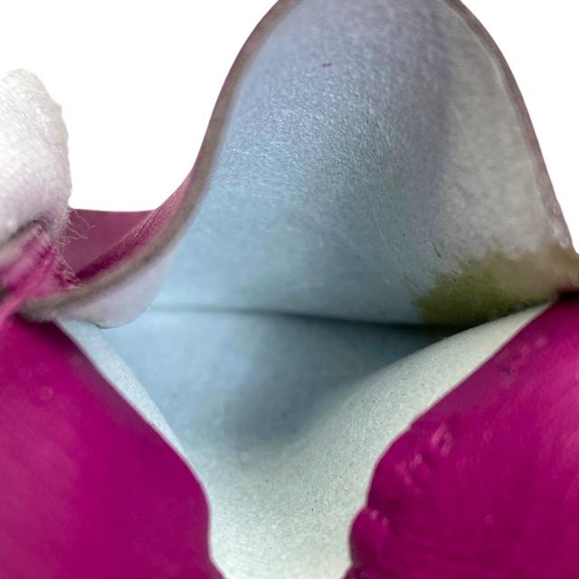 HERMES エルメス ポストイットケース 小物 ロゴ レザー パープル □O