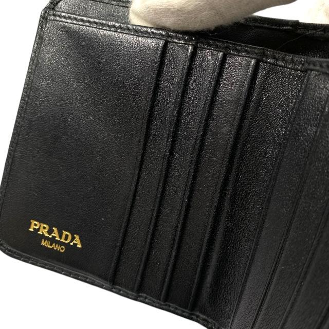 【美品】 プラダ PRADA コンパクトウォレット　二つ折り 財布 1ML522 PRADA プラダ 1ML522 財布 二つ折り財布 折財布 コンパクト