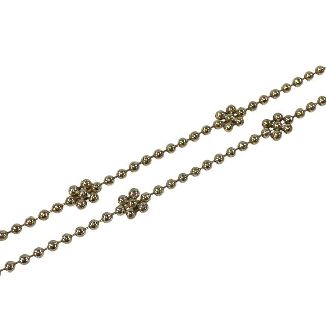 【GUCCI】ペンダント ネックレス シルバー925 フラワーチェーン グッチ ダブルG フラワー 925×カラーストーン ネックレス シルバー