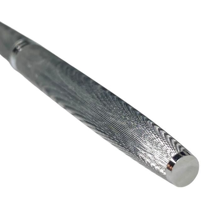 WATERMAN C/F モアレ Waterman CF Silver Plaque Moire Fountain Pen Ballpoint Set