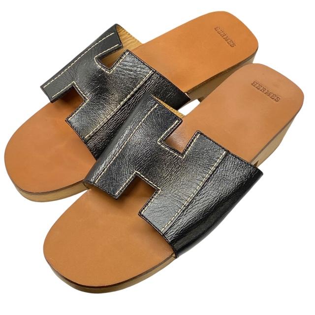 HERMES エルメス シューズ ケブラール サンダル オープントゥ H