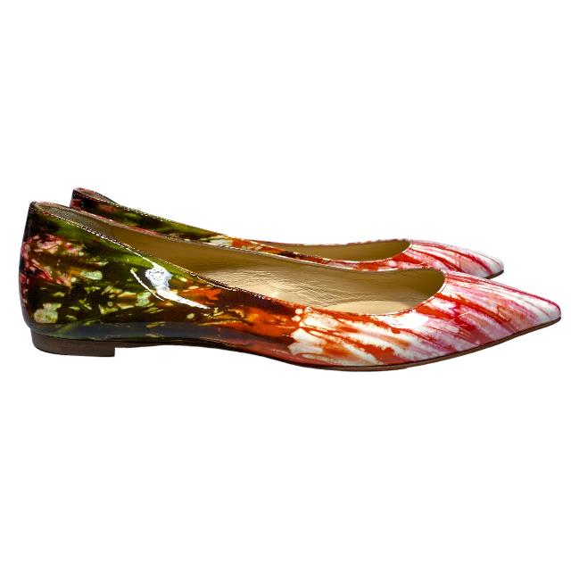 ルブタン　オレンジエナメルパンプス　37.5 Christian Louboutin クリスチャンルブタン パンプス37 - メルカリ