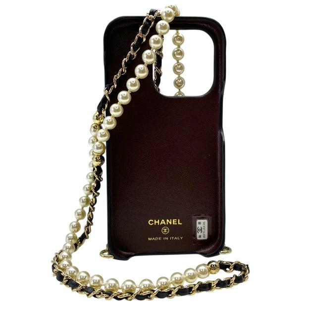 CHANEL（シャネル） 美品 iPhone 14 PRO AP3556 マトラッセ チェーン