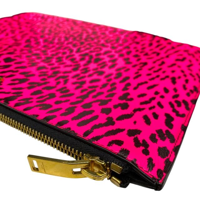 ヒョウ柄と花柄のクラッチバッグ 人気 レオパード柄 クラッチバッグ 2色 ブラック ヒョウ柄 ショルダー