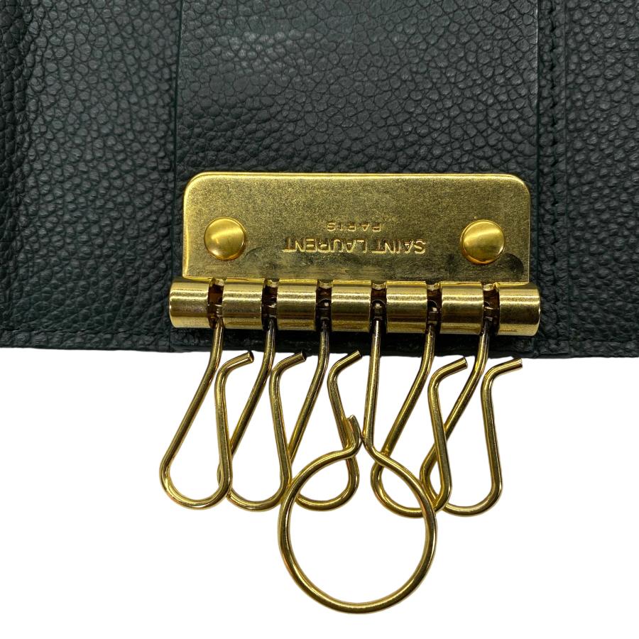 SAINT LAURENT サンローラン 6連 キーケース キーフック ロゴ レザー 