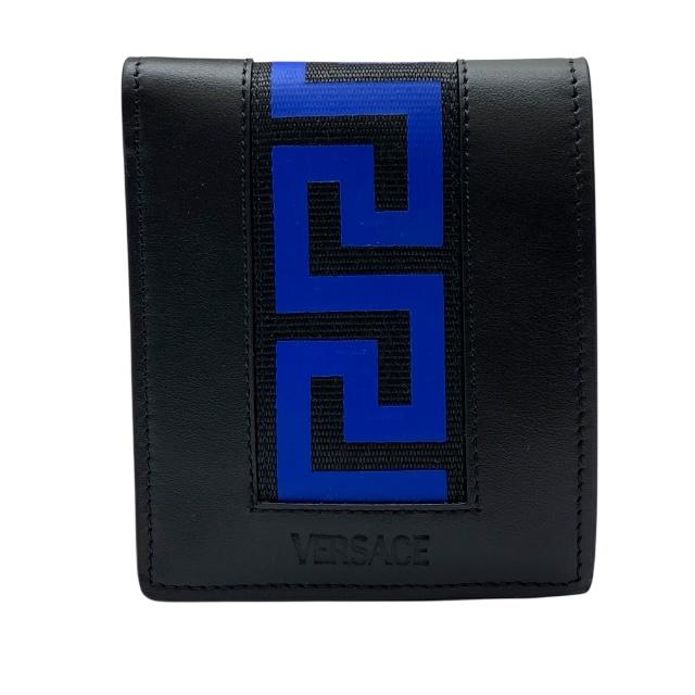 美品 VERSACE ヴェルサーチ ヴェルサーチェ グレカ 二つ折り 財布 VERSACE（ヴェルサーチェ） 未使用 1012221 グレカ 財布 二つ折り財布