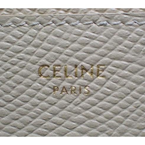 CELINE ケース ベージュ/ブラウン セリーヌ コンパクト ジップドカードホルダー レザー