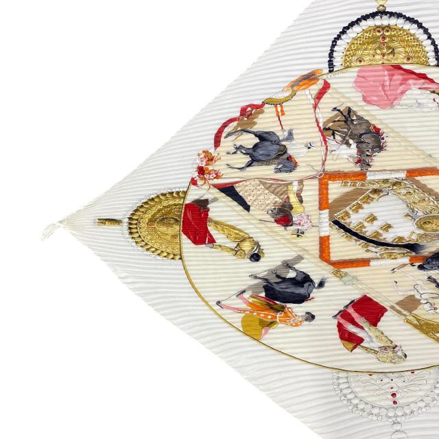 HERMES（エルメス） スカーフ プリーツカレ プリーツ カレ PLAZA DE