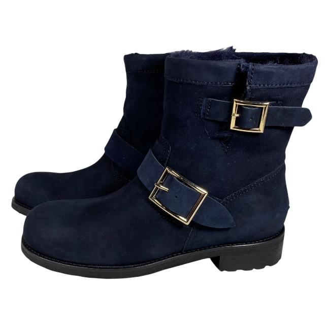 JIMMY CHOO ジミーチュウ スエードレザー ショートブーツ ユース 