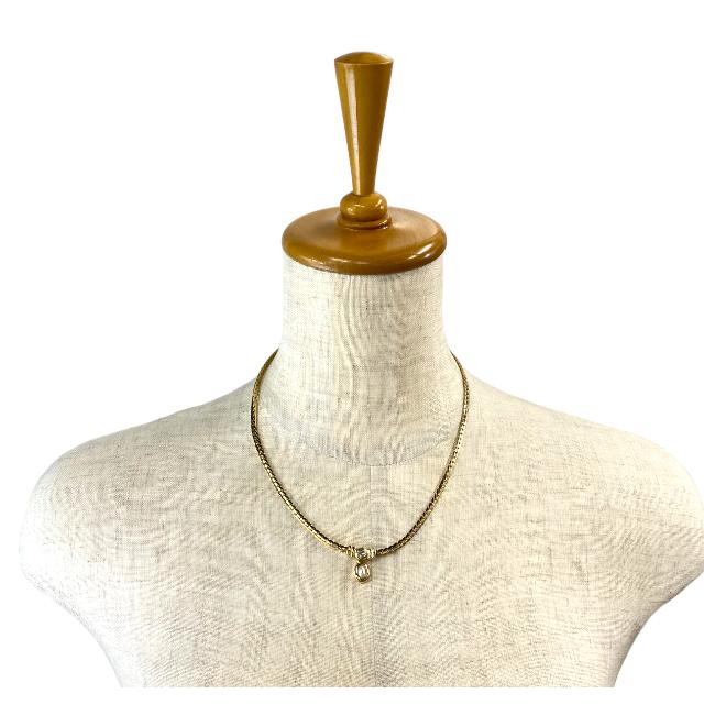 Dior ゴールド ネックレス パール付き 国内すぐ《人気のピンクゴールド♡》DIORチョーカーパール (Dior