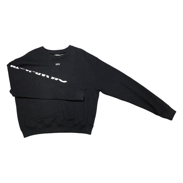 美品】OFF WHITE オフホワイト DIAG SKULLS OVER CREWNECK スウェット