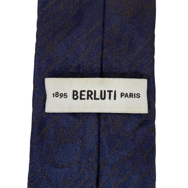 Berluti ベルルッティ カリグラフィー ネクタイ ループタイ ネイビー