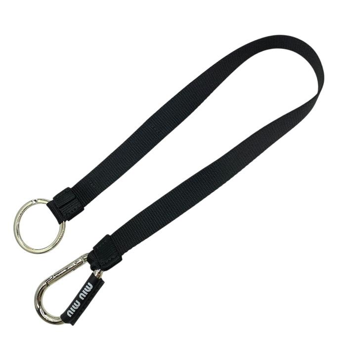 miu miu（ミュウミュウ） 美品 ロゴ ストラップ バッグチャーム