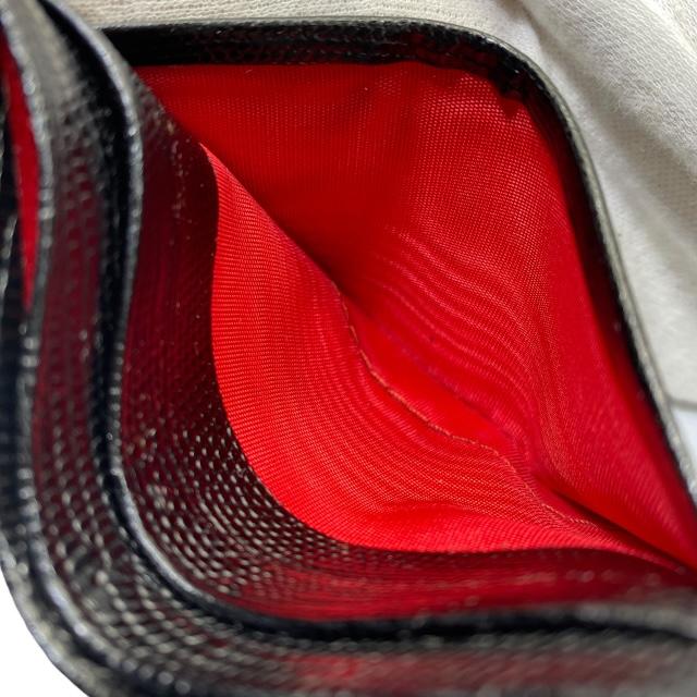 未使用　クリスチャン　ルブタン　名刺入れ　クロコ　レザー　黒　赤　希少 Christian Louboutin 【未使用】Christian クリスチャンルブタン