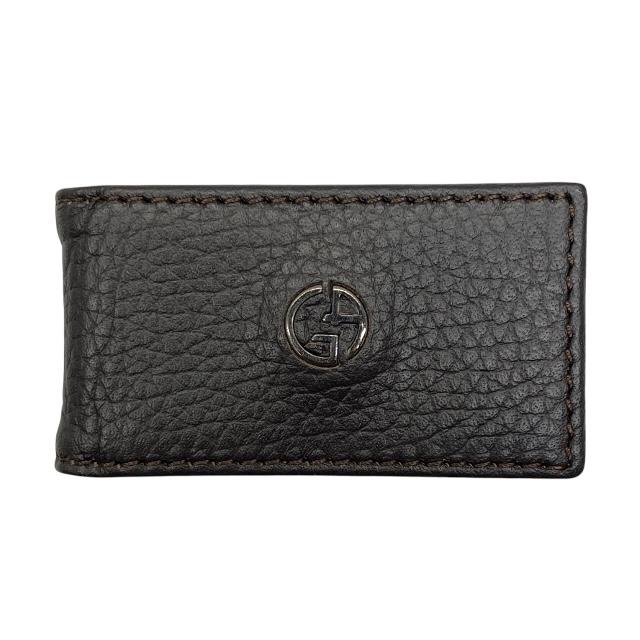 美品 GIORGIO ARMANI マネークリップ アルマーニ 財布 イタリア製 GIORGIO ARMANI アルマーニ マネークリップ 財布 レザー 白