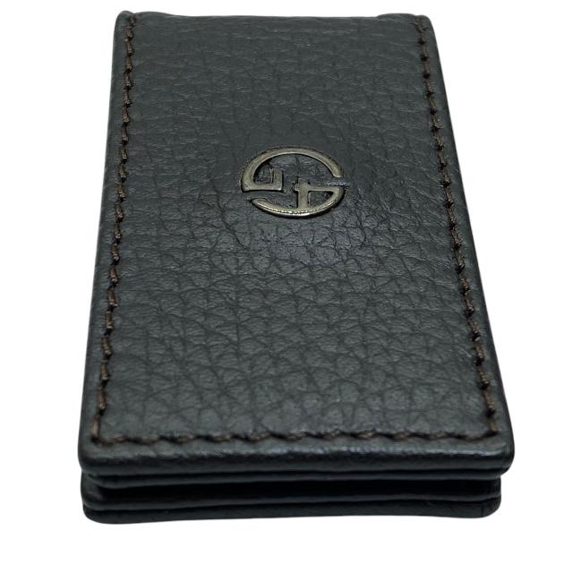 ✨美品✨【GIORGIO ARMANI ジョルジオアルマーニ】マネークリップ/黒 GIORGIO ARMANI ジョルジオアルマーニ マネークリップ クリップ