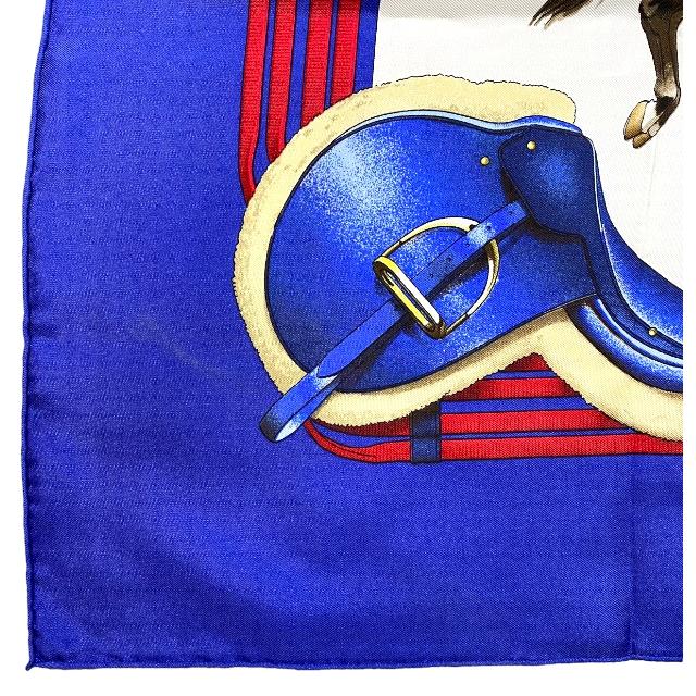 HERMES エルメス スカーフ 大判 カレ90 JUMPING ベルト リボン 馬