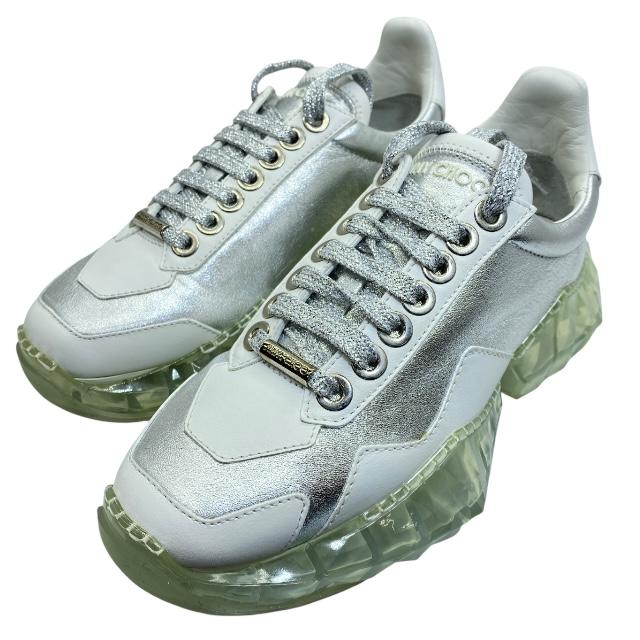 専用 JIMMY CHOO ジミーチュウ ホワイト スニーカー ロゴ JIMMY CHOO