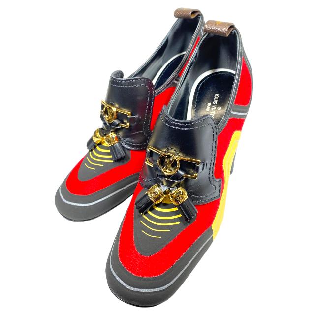 LOUIS VUITTON ルイ ヴィトン ローファー パンプス ヒール タッセル 