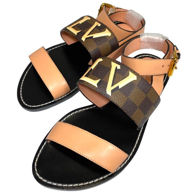 美品】LOUIS VUITTON ルイ ヴィトン フラットシューズ サンダル 