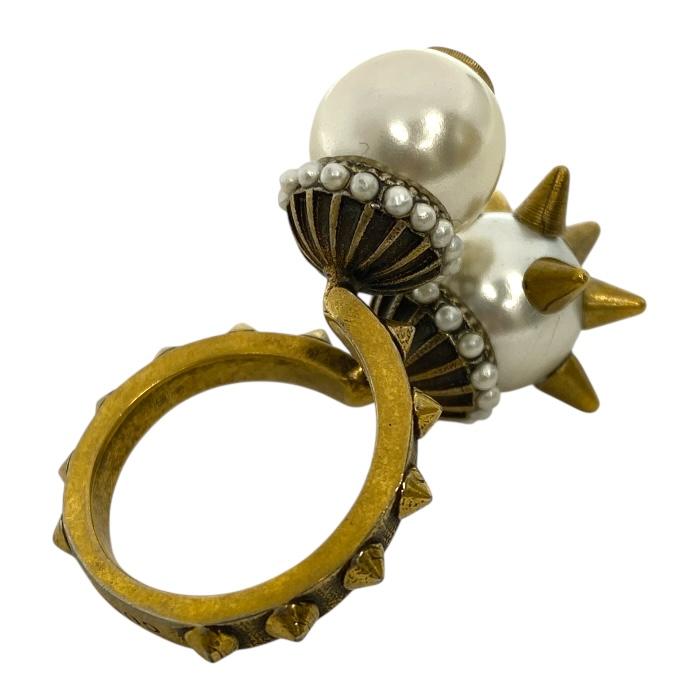 GUCCI（グッチ） グラスパール スタッズ スパイク リング 指輪