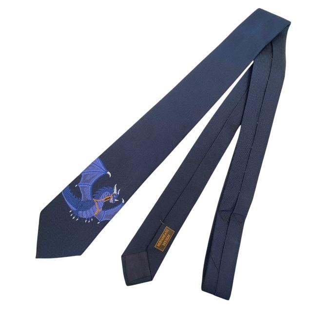HERMES エルメス ネクタイ アクセサリー 小物 ドラゴン モチーフ
