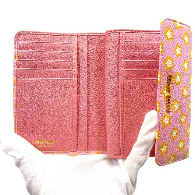 miu 【未使用】MIU MIU ミュウミュウ 財布 三つ折り財布 折り財布 