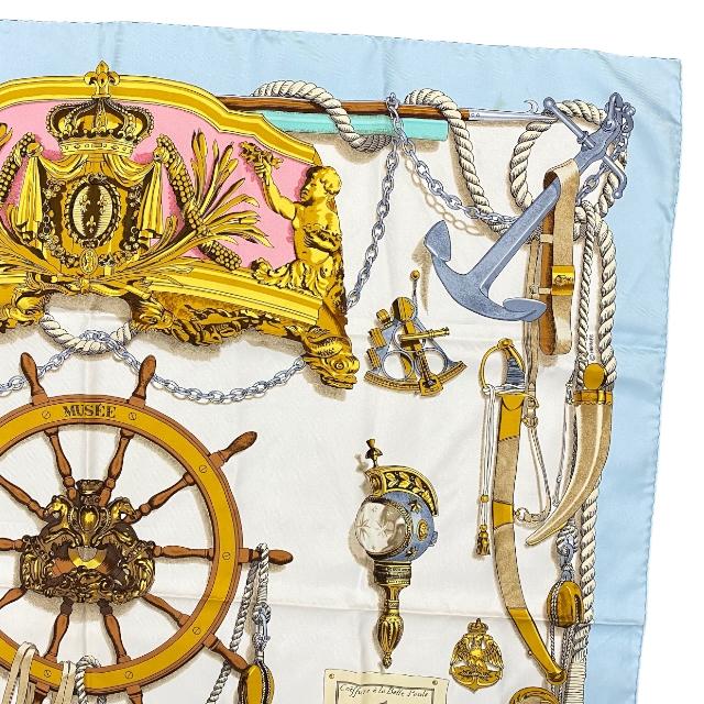 HERMES エルメス カレ90 MUSEE 博物館 大判 スカーフ シルク100  