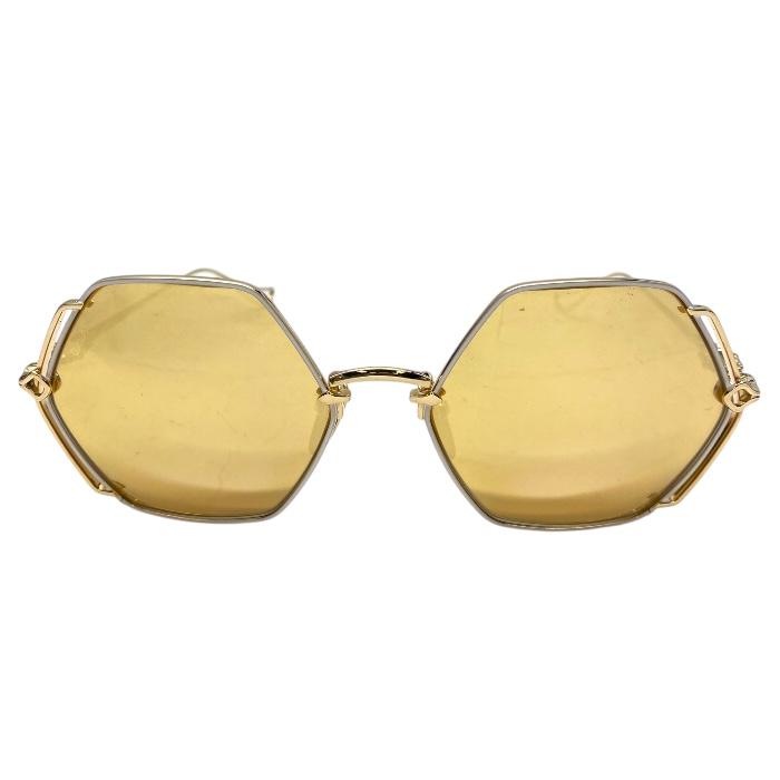 eyepetizer アイぺタイザー サングラス  ゴールド 【古着】【中古】【送料無料】 CHROME HEARTS（クロムハーツ） BABY BITCH OCTAGONAL オクタゴナル