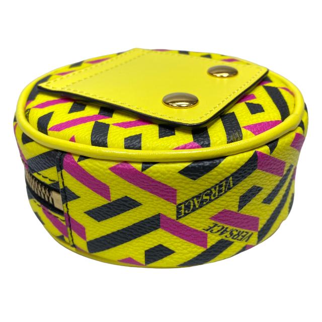 VERSACE ヴェルサーチ　グレカ　サークルポーチ VERSACE 【未使用】VERSACE ヴェルサーチ ポーチ 小物入れ ラ