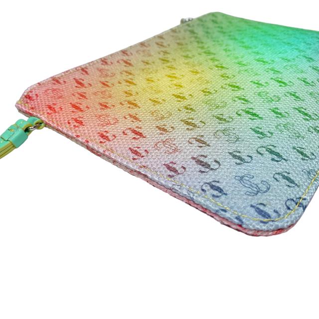 ジミーチュウ クラッチバッグ ポーチ JCロゴ グラデーション キャンバス