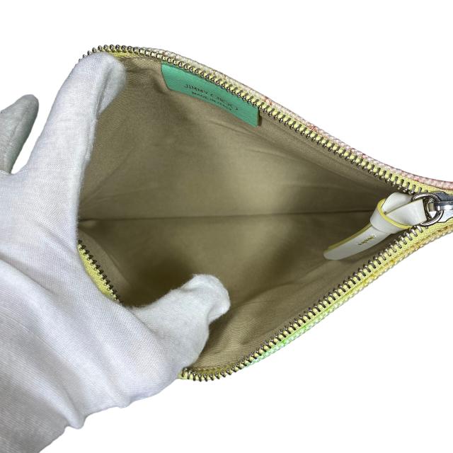 ジミーチュウ クラッチバッグ ポーチ JCロゴ グラデーション キャンバス