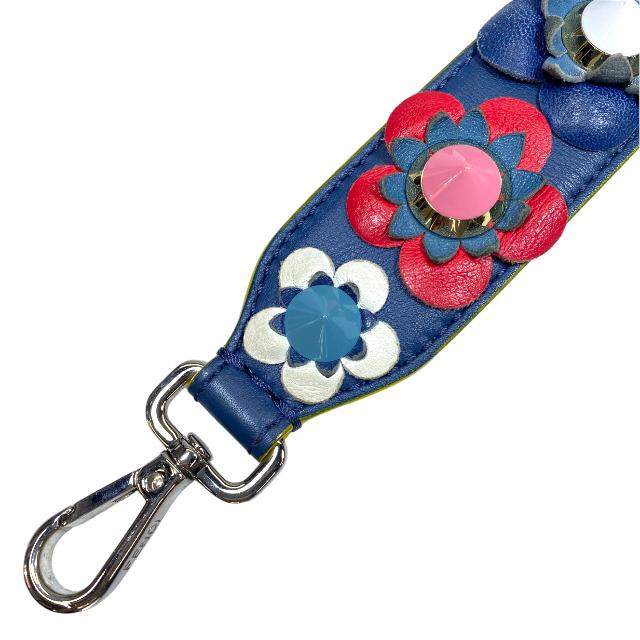 フェンディ 8AV077 ストラップユー ロング ショルダーストラップ フラワー