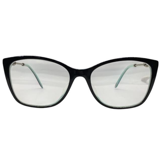 正規品】ティファニー ブラック&ラインストーン メガネ 眼鏡 メガネ