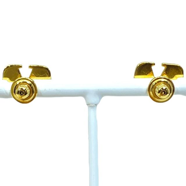 極美品✨ヴァレンティノ Vロゴ ピアス アクセサリー　ゴールド　ラインストーン VALENTINO - ◇ヴァレンティノ◇GP×ラインストーン/Vロゴ/ピアス