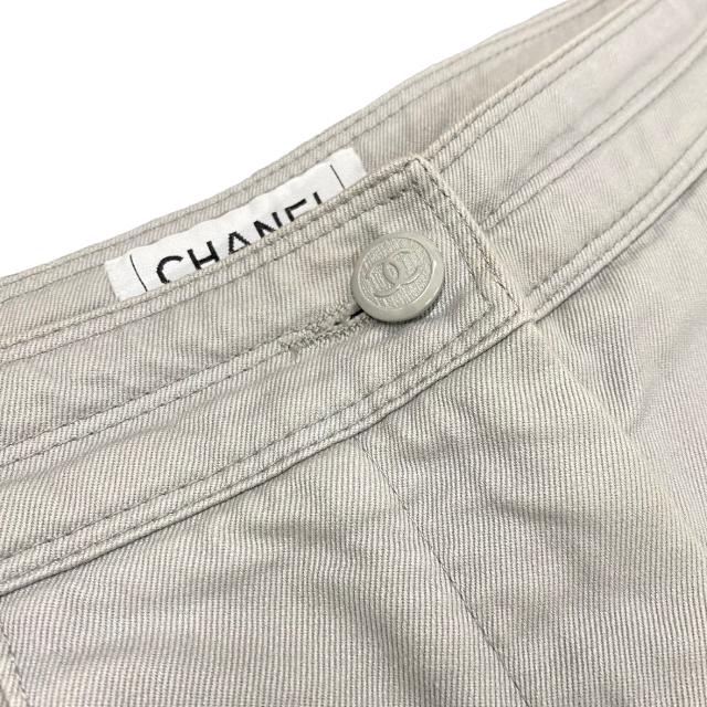 CHANEL シャネル ボトムス 長ズボン ワイドパンツ デニム ハイウエスト