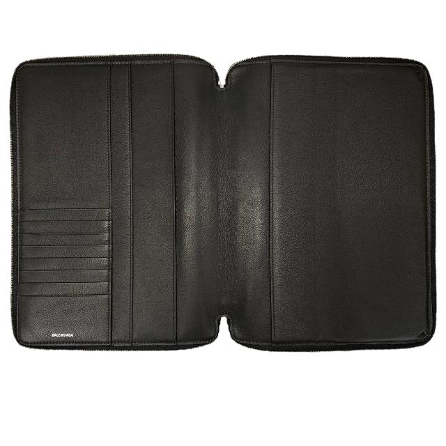 BALENCIAGA ブラックレザー ケース BALENCIAGA（バレンシアガ） iPadケース クラッチバッグ 569662