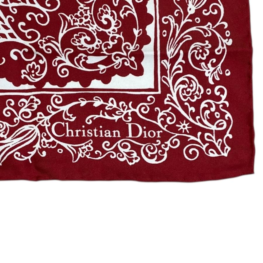 【美品】Christian Dior シルクスカーフ タッセル Christian Dior（クリスチャン・ディオール） 美品 クリスチャン