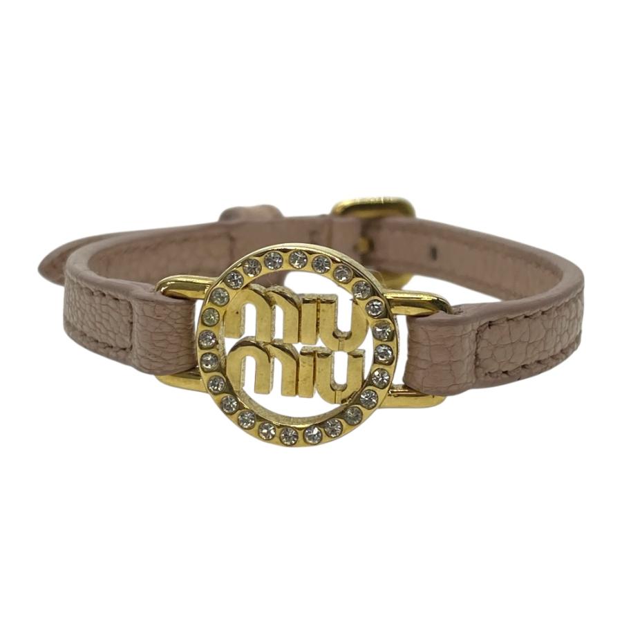 miu miu（ミュウミュウ） マドラス レザー ブレスレット バングル