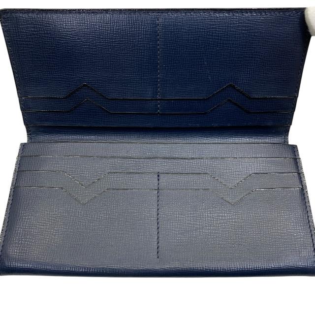 ヴァレクストラ Valextra 長財布 ネイビー Valextra ヴァレクストラ 財布 長財布 二つ折り財布 折財布