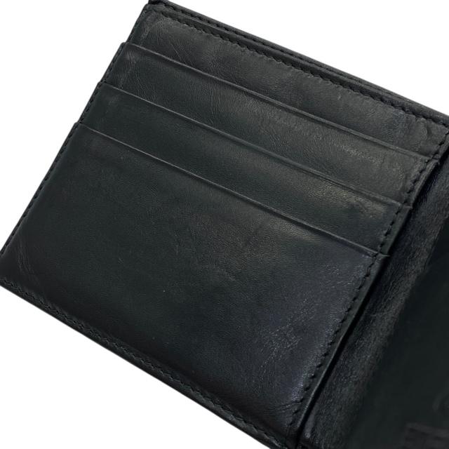 ETRO ブラックレザー 二つ折り財布 ETRO エトロ 財布 二つ折り財布 折財布 コンパクトウォレット 札入れ