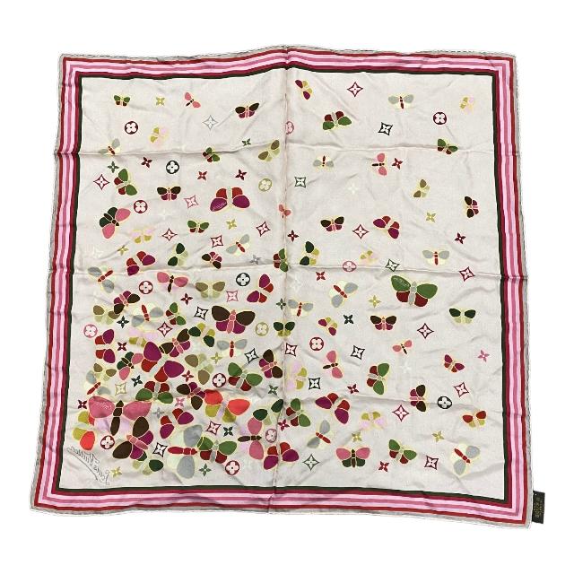 LOUIS VUITTON ルイヴィトン スカーフ ストール シルク ロゴ